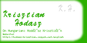 krisztian hodasz business card